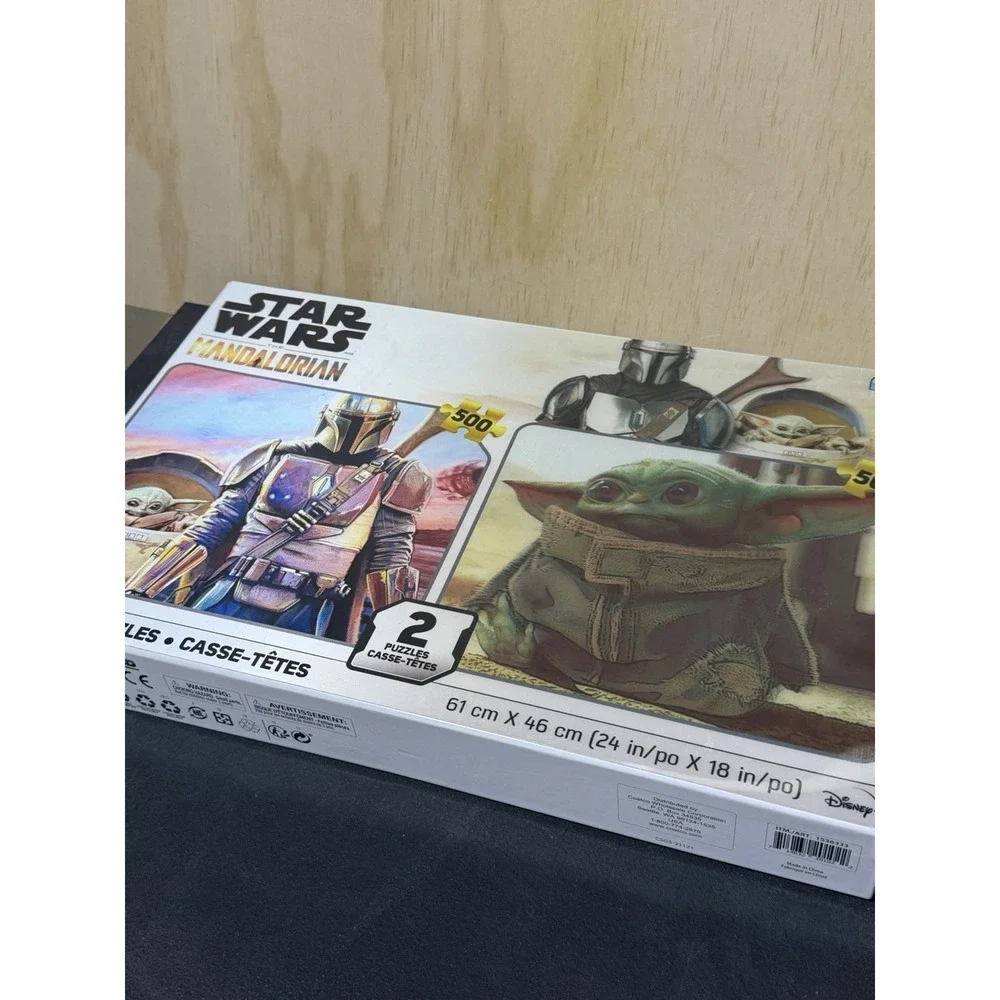 Star Wars Mandalorian Grogu Baby Yoda 2x 500 Piece Puzzle Set Disney New